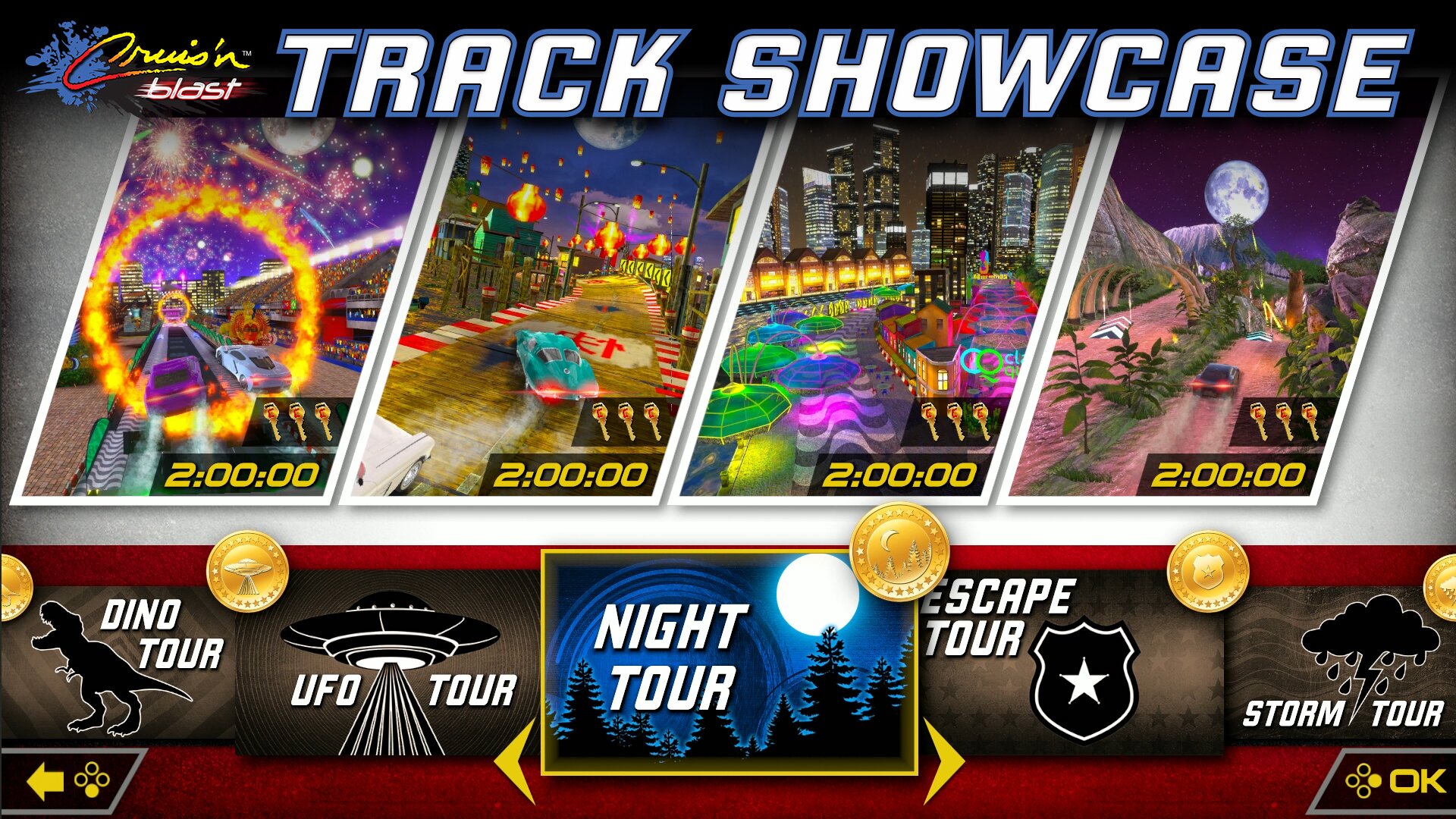 Cruisn Blast Key Art Track Showcase