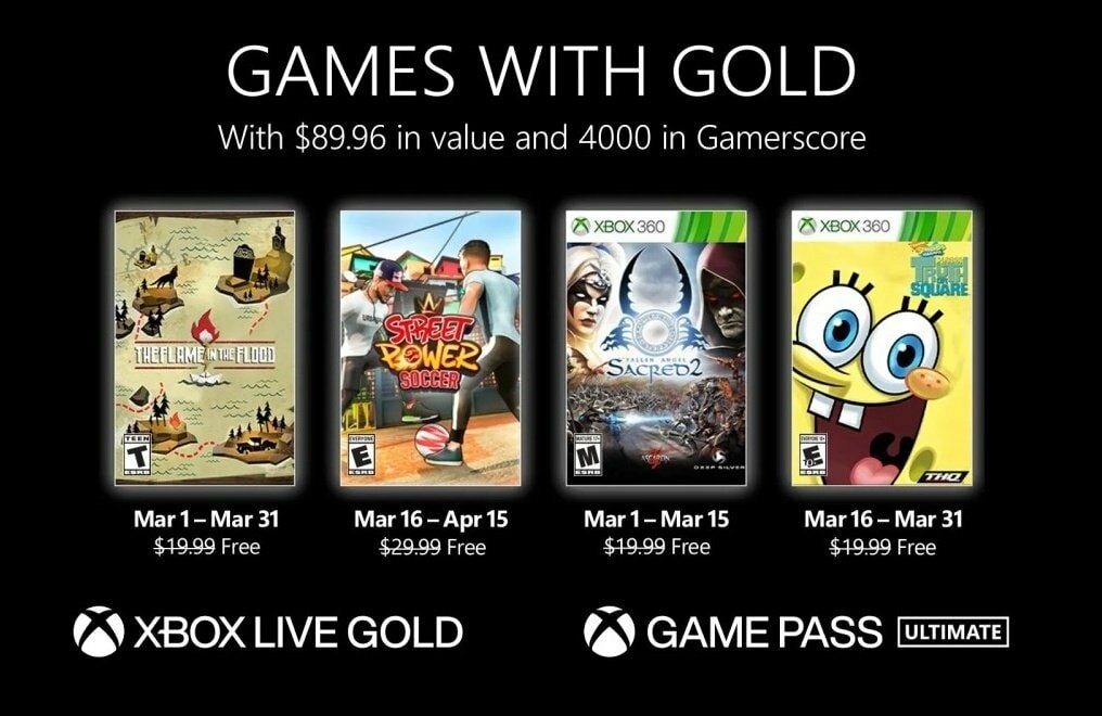 Games with Gold March